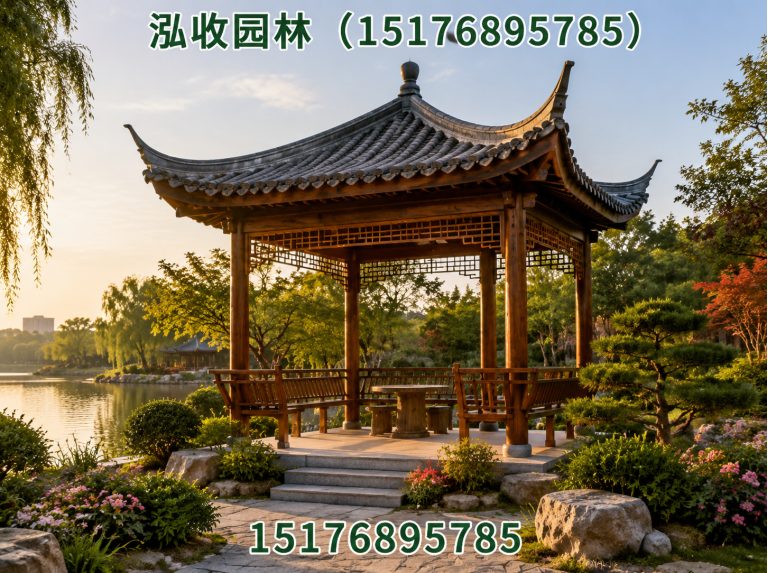 定安防腐木展示图